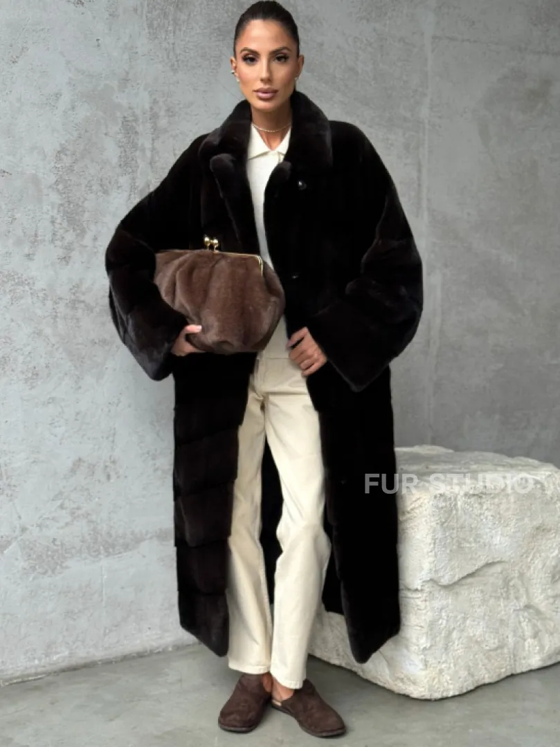 Натуральная норковая шуба - фото 8