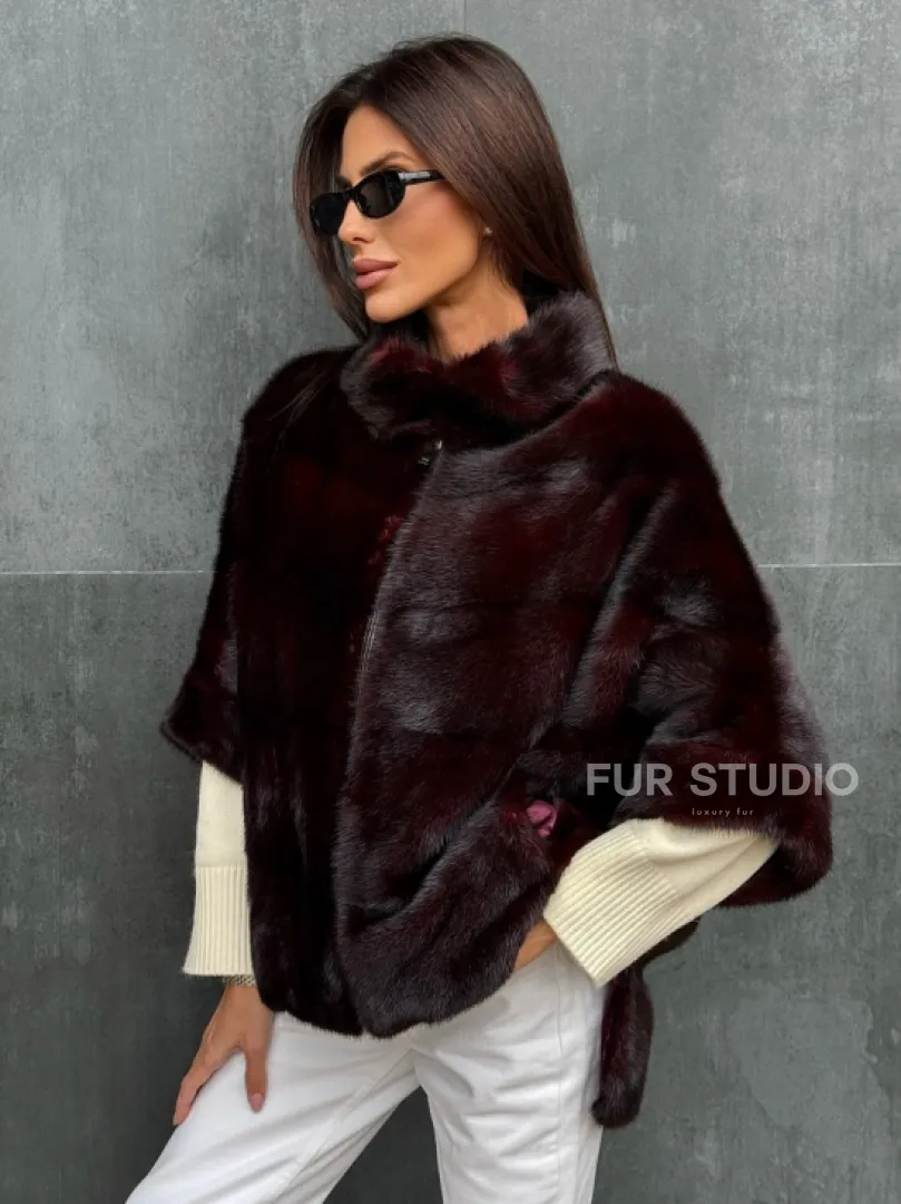 Норковый полушубок на молнии