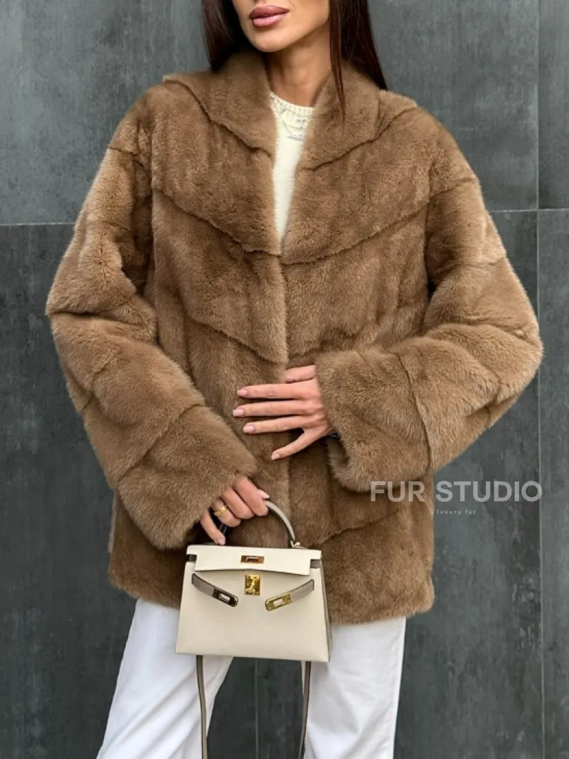 Полушубок норковый - фото 1