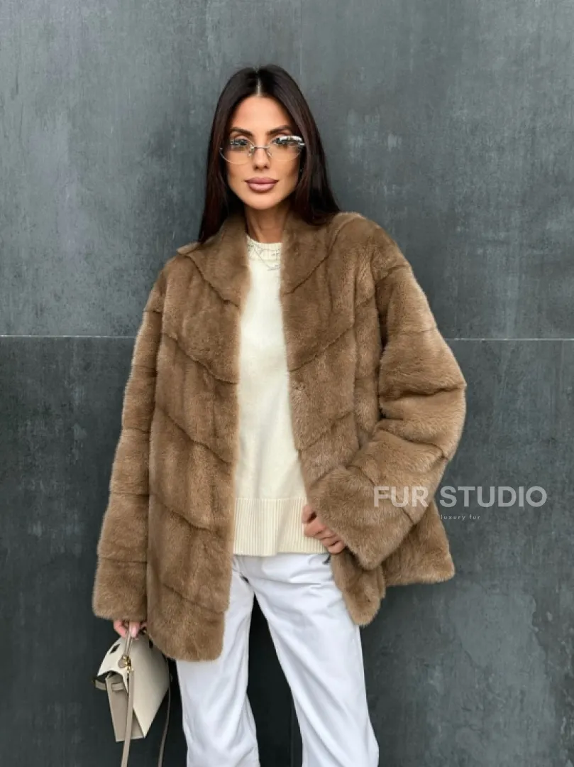 Полушубок норковый - фото 9