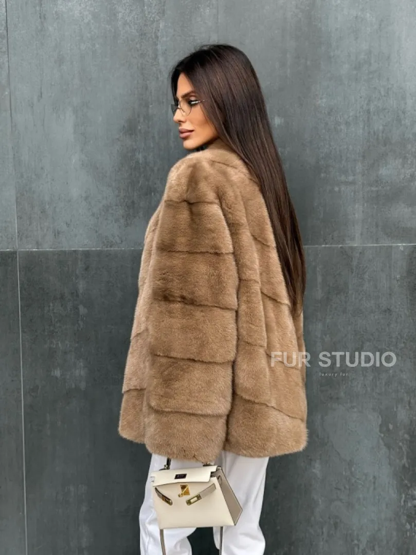 Полушубок норковый - фото 8