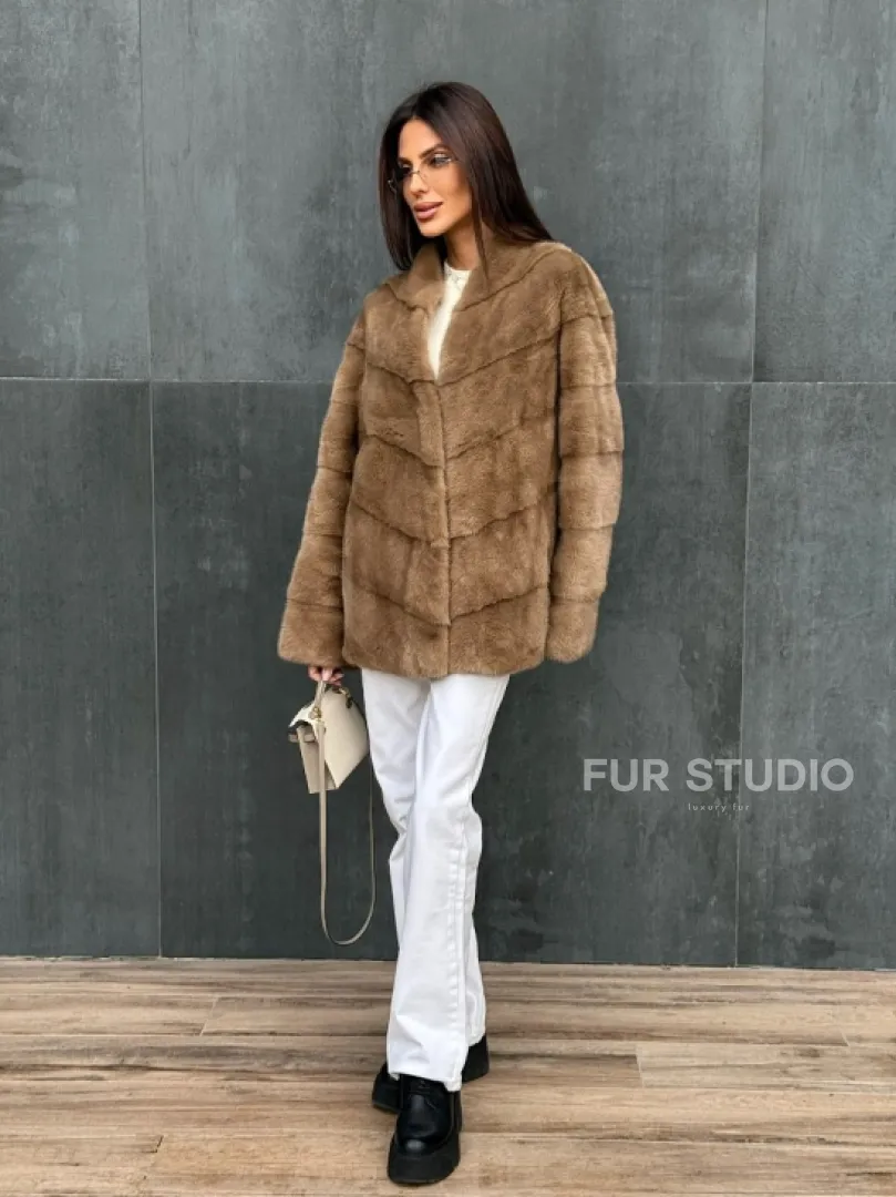 Полушубок норковый - фото 6