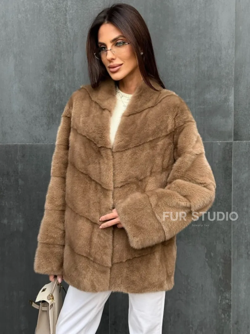 Полушубок норковый - фото 3