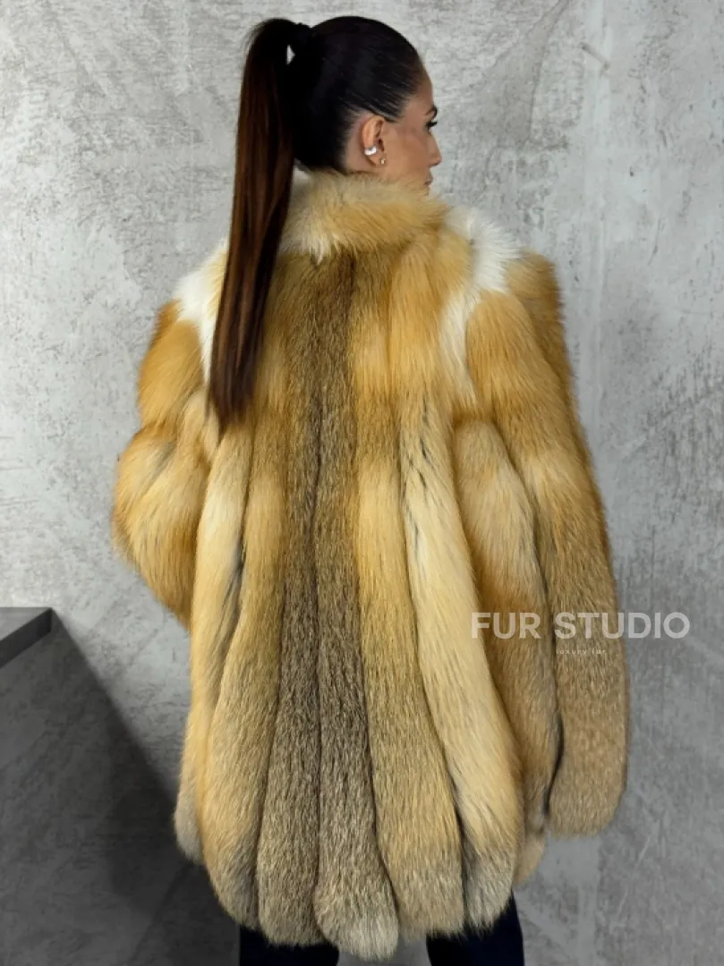 Шуба из меха лисы Gold