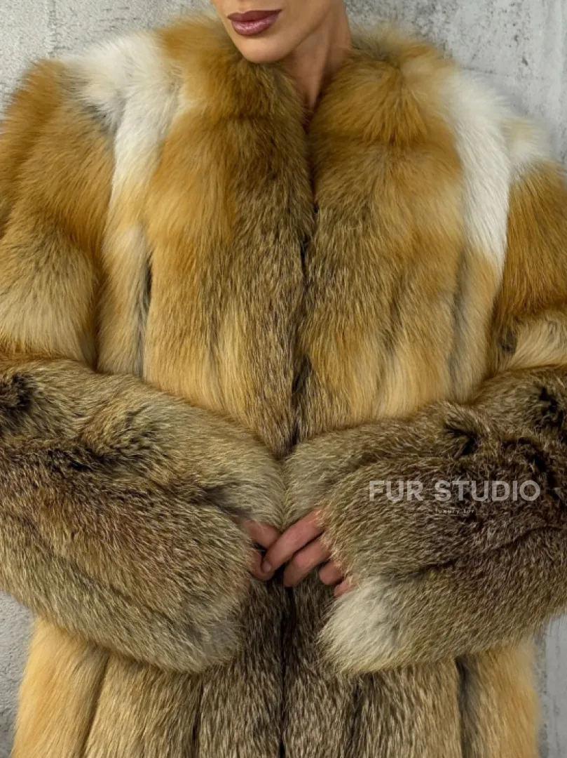 Шуба из меха лисы Gold