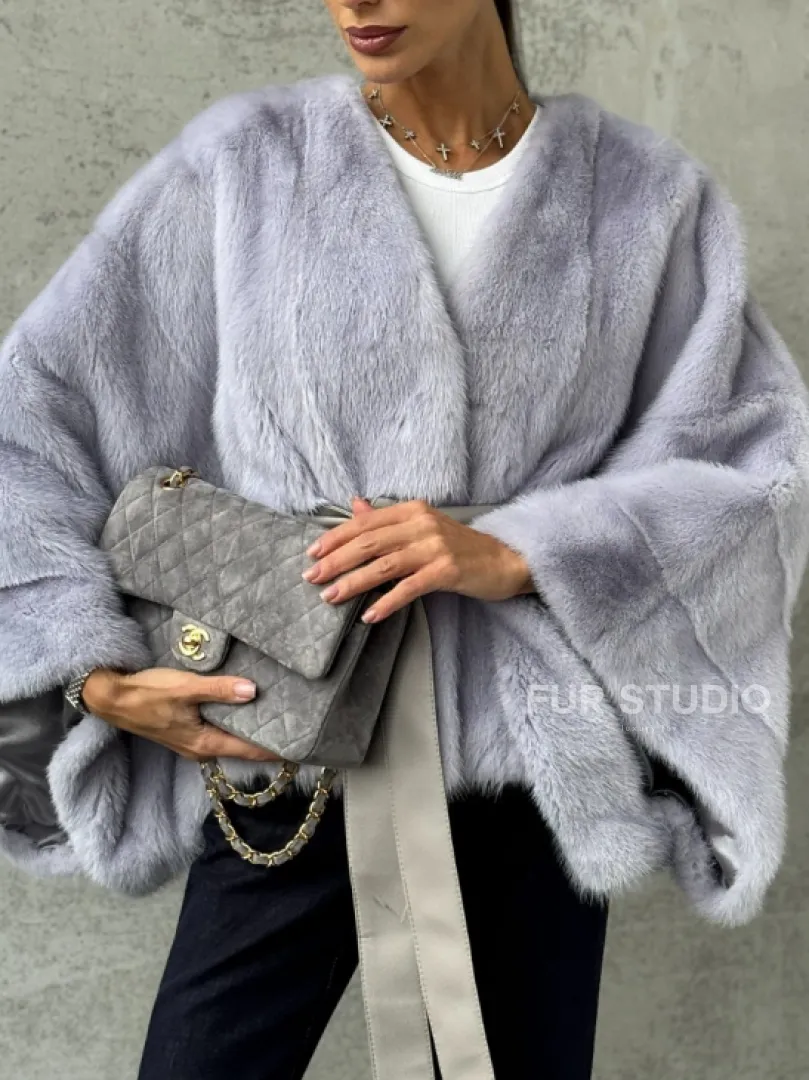Короткая норковая шуба