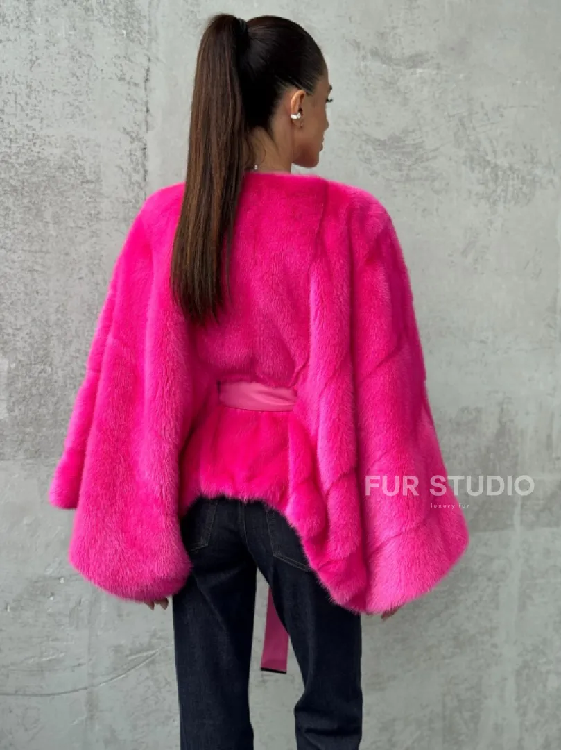 Короткая шуба из меха норки - фото 4