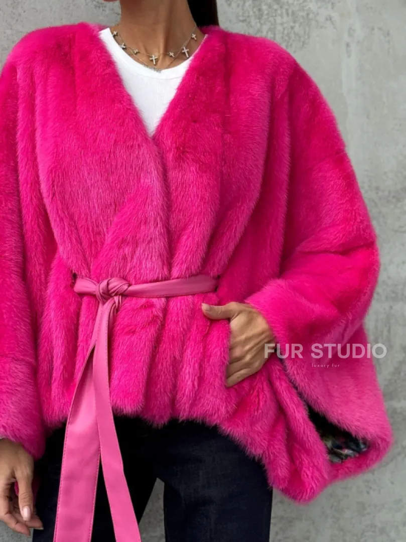 Короткая шуба из меха норки - фото 1