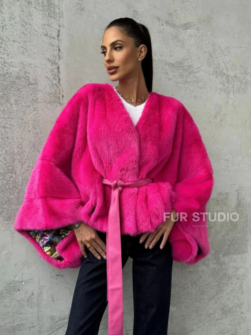 Короткая шуба из меха норки