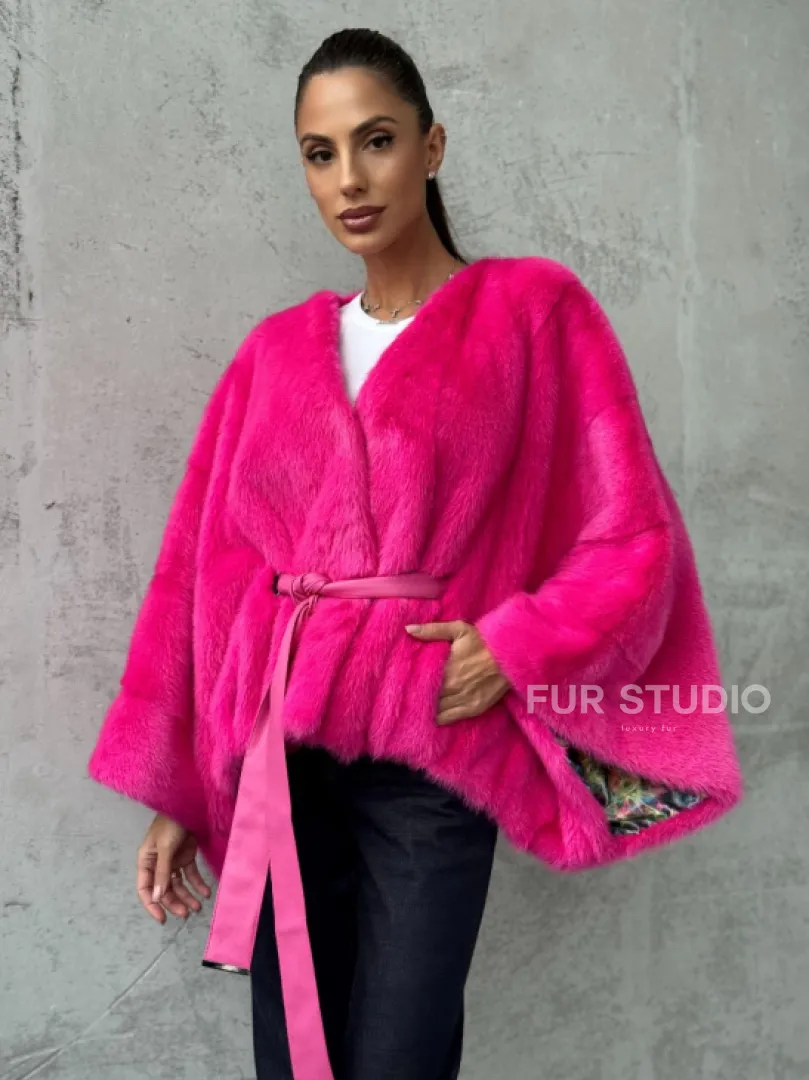 Короткая шуба из меха норки - фото 0