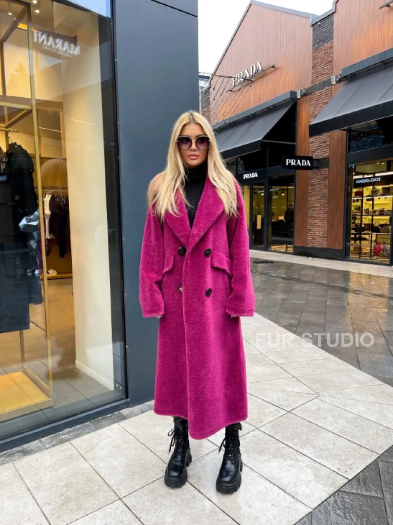 Современная шуба из натуральной шерсти - фото 1