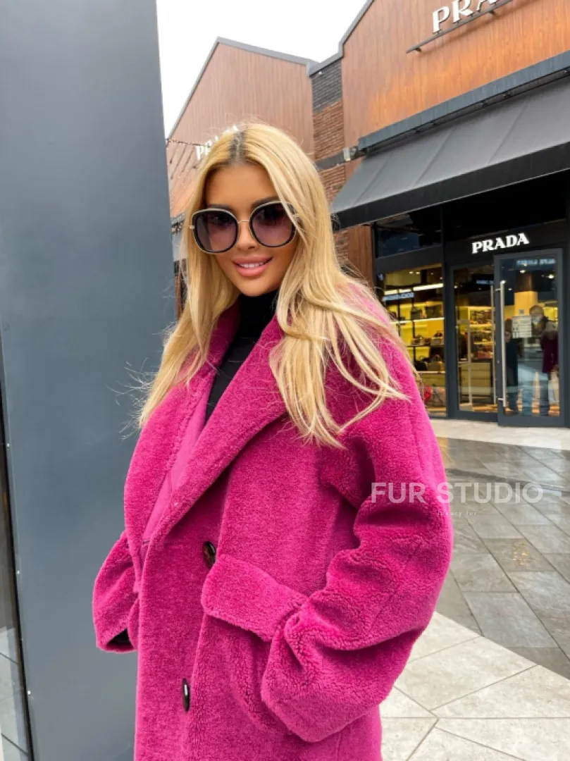 Современная шуба из натуральной шерсти - фото 0