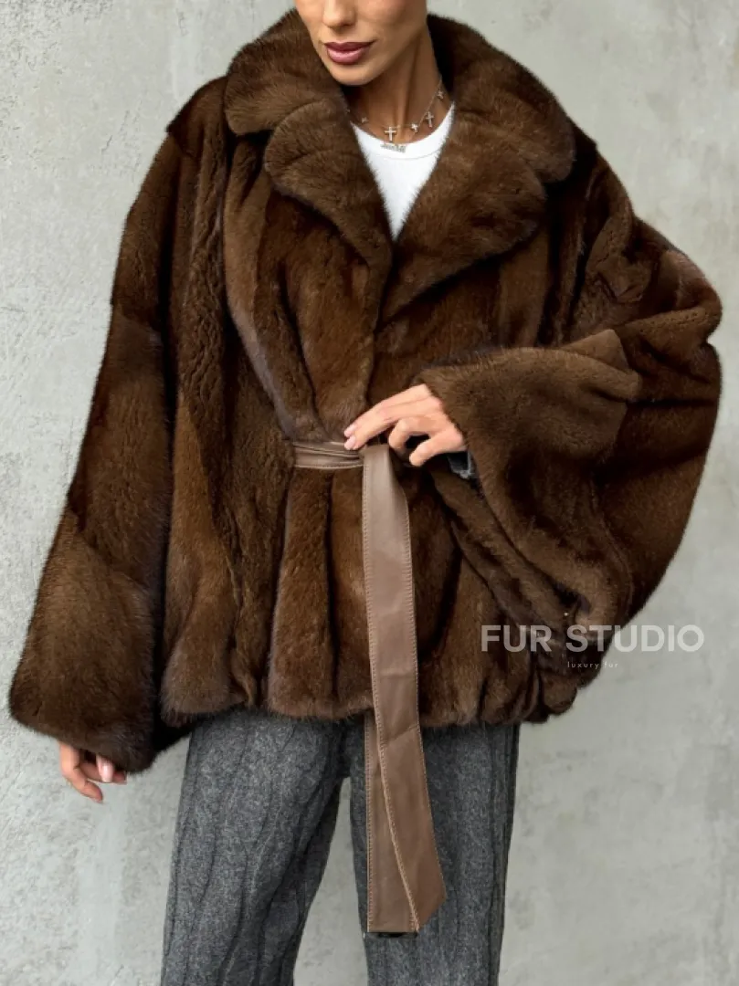 Шуба норковая оверсайз