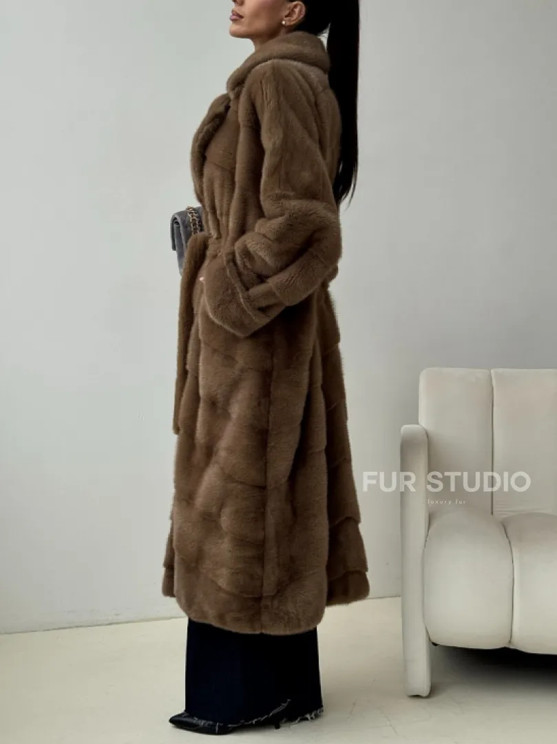 Норковая шуба - кимоно - фото 3