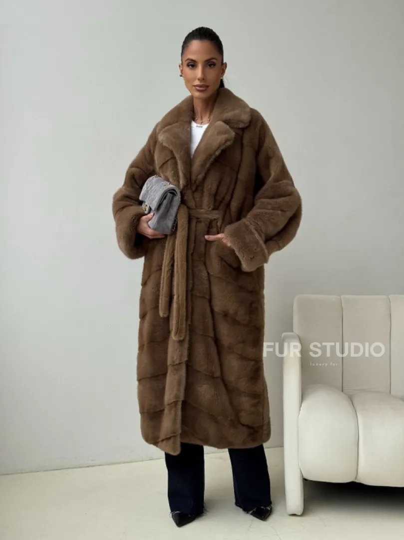 Норковая шуба - кимоно - фото 9