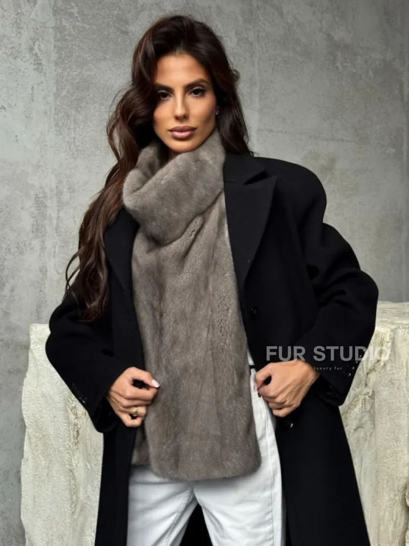 Манишка норковая серая - фото 0