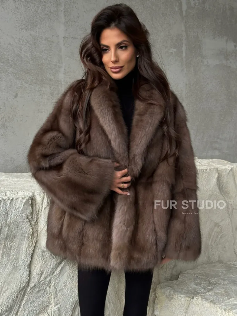 Шуба из меха куницы PREMIUM