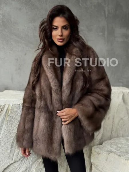 Шуба из меха куницы PREMIUM - фото 0