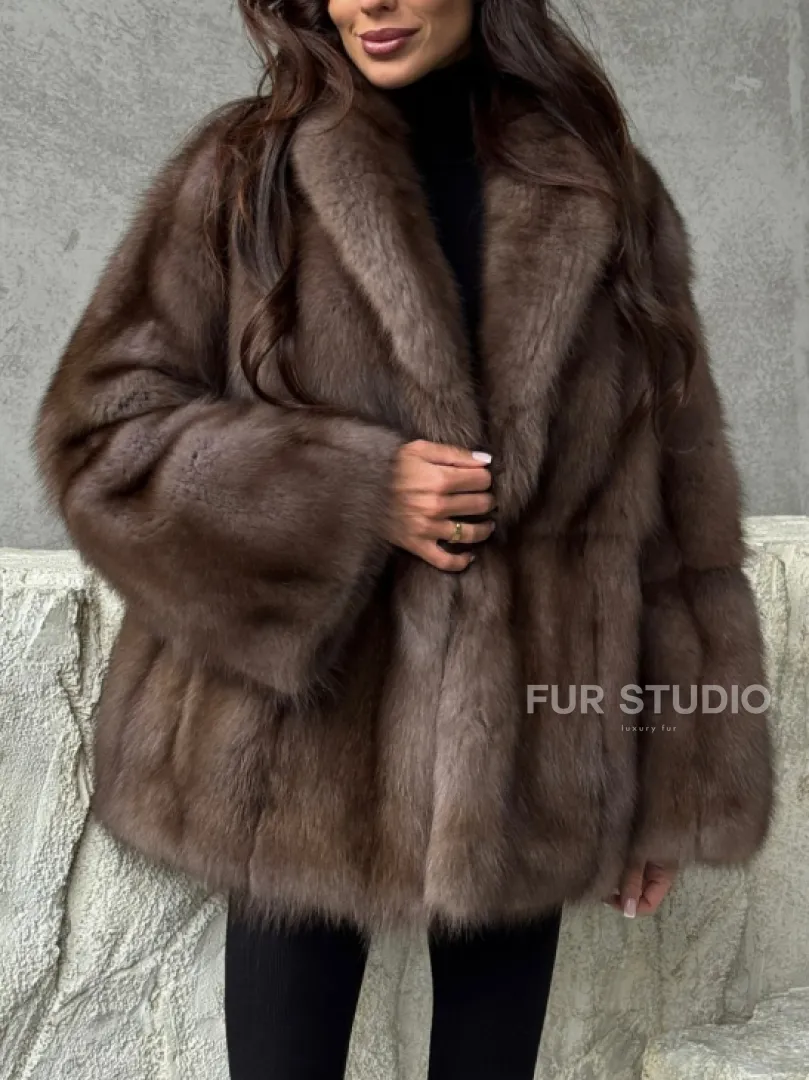 Шуба из меха куницы PREMIUM