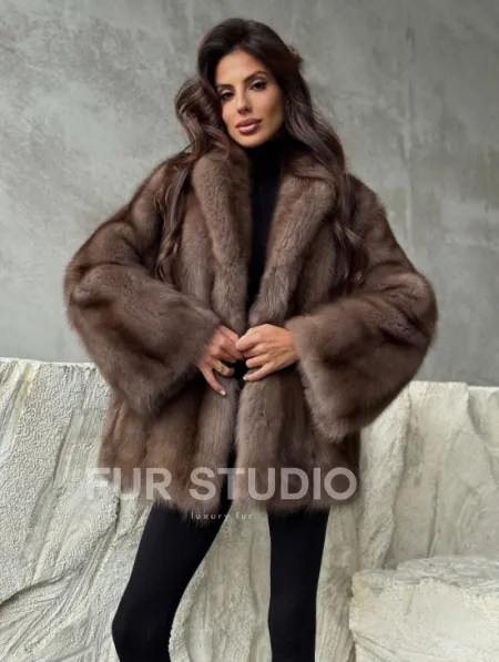 Шуба из меха куницы PREMIUM - фото 7