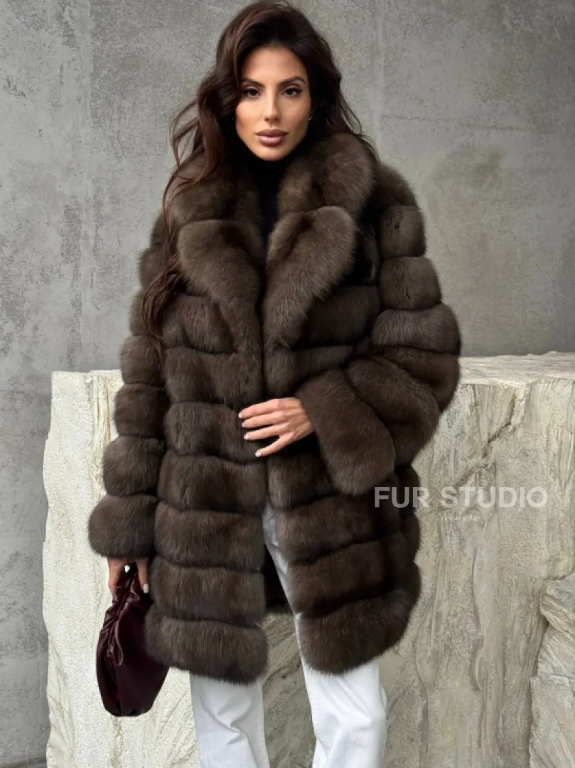 Женская шуба из соболя