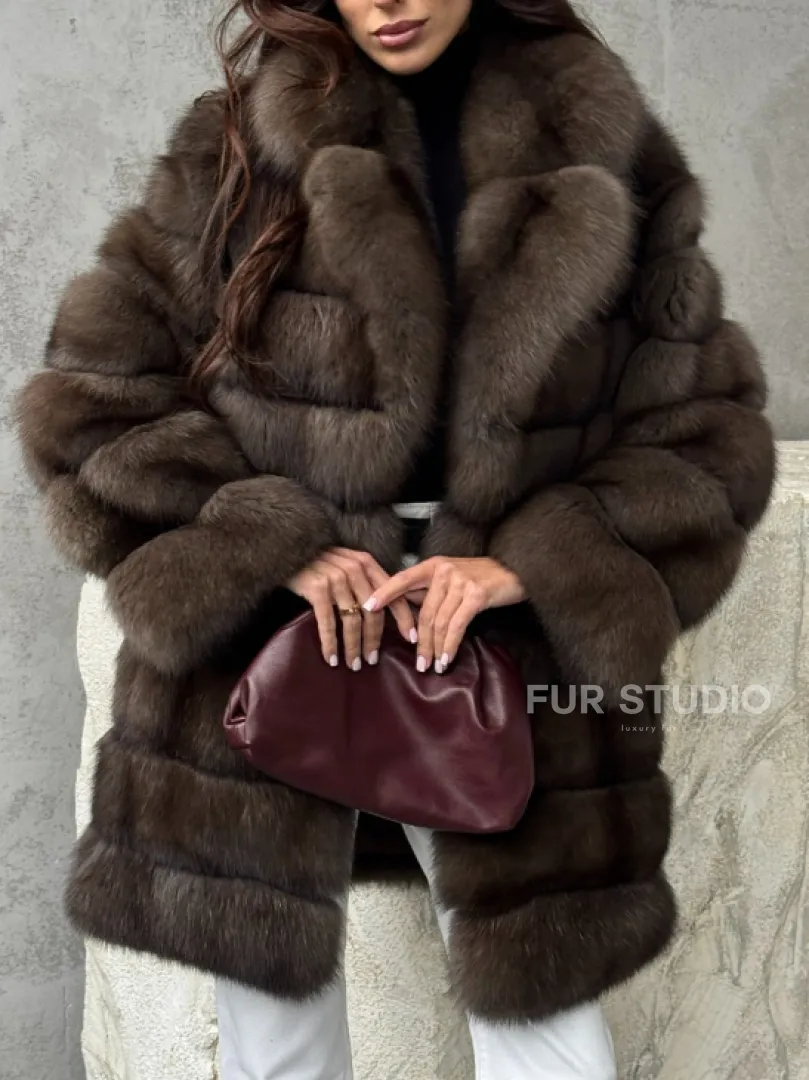 Женская шуба из соболя