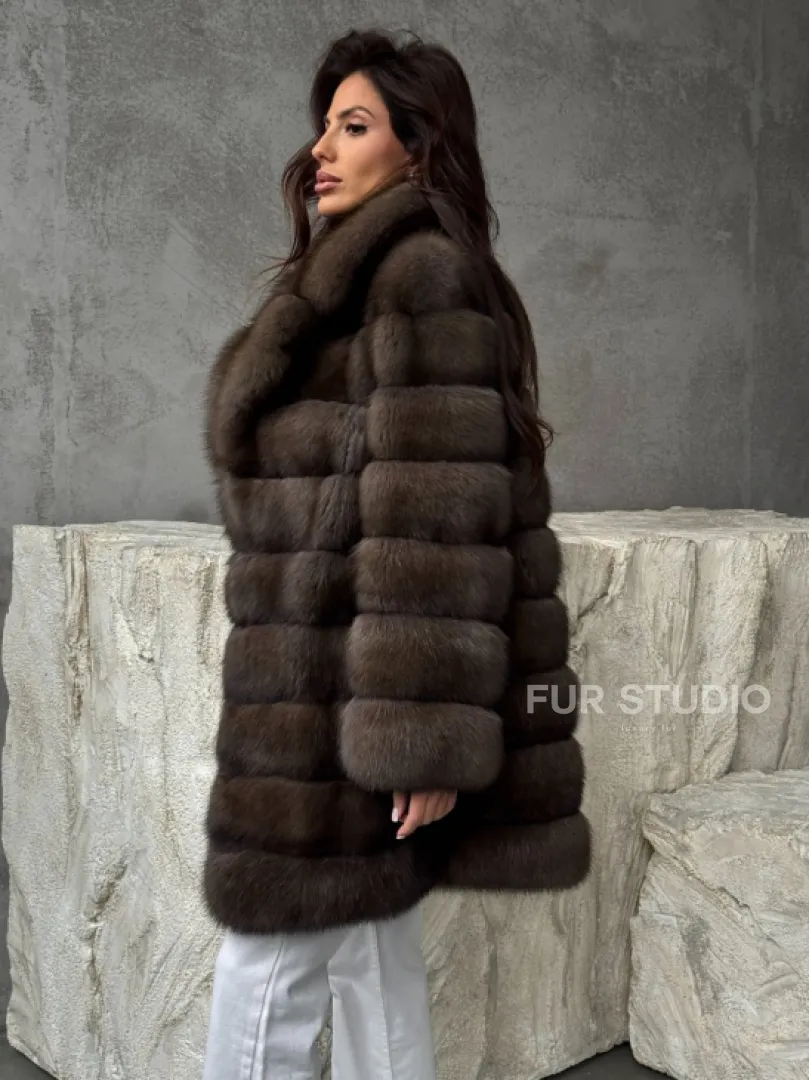 Женская шуба из соболя - фото 4