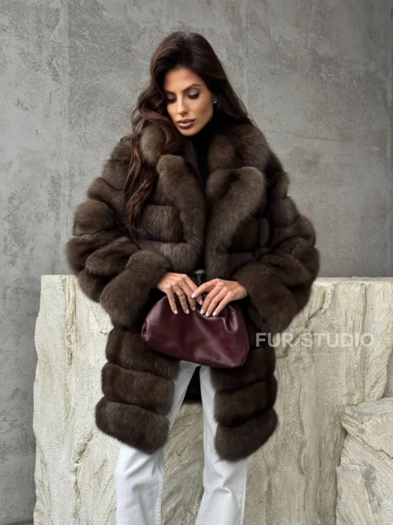 Женская шуба из соболя