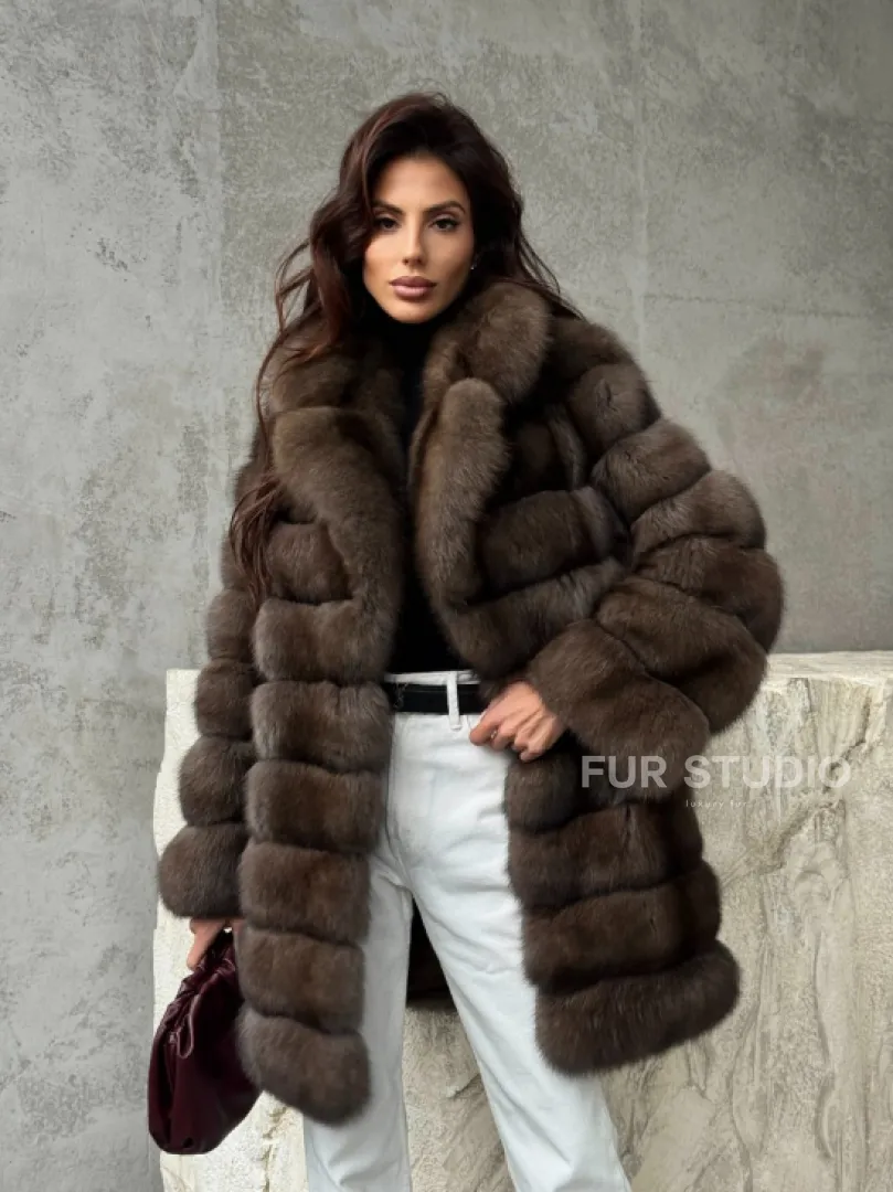 Женская шуба из соболя - фото 10