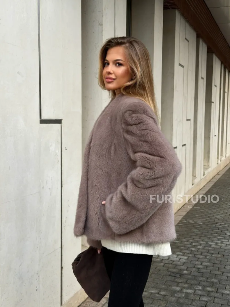 Кроп-топ шуба норковая - фото 12