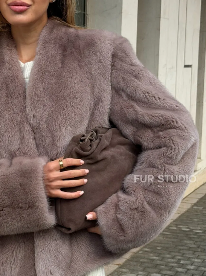 Кроп-топ шуба норковая