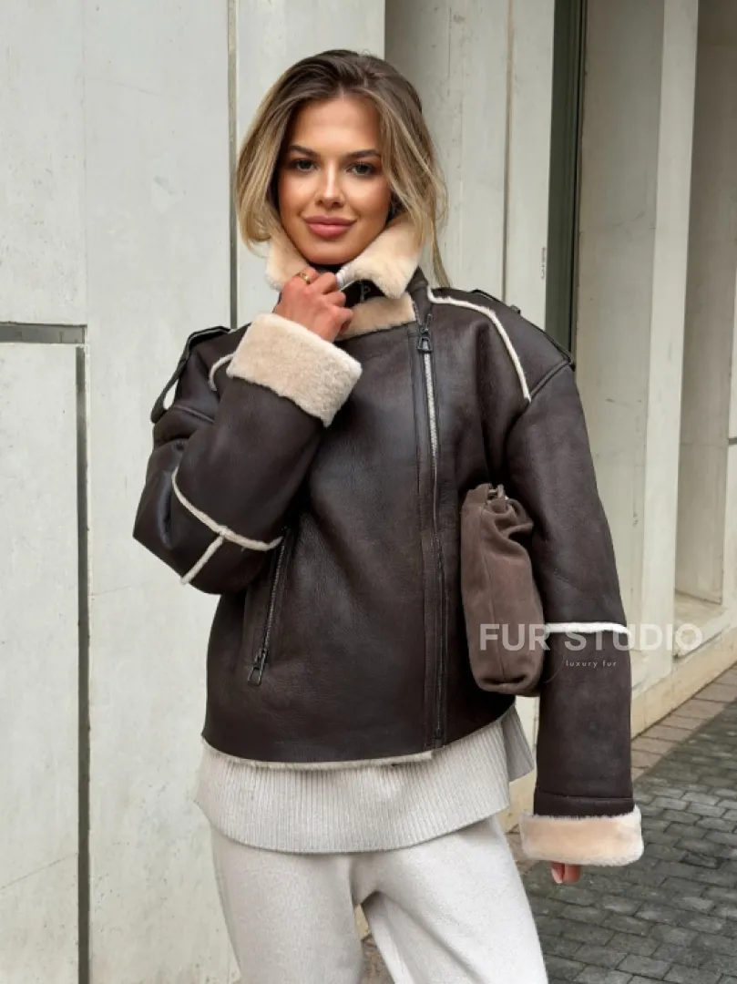 Молодёжная куртка-дубленка - фото 8