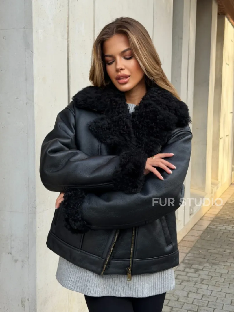 Дубленка авиатор зимняя