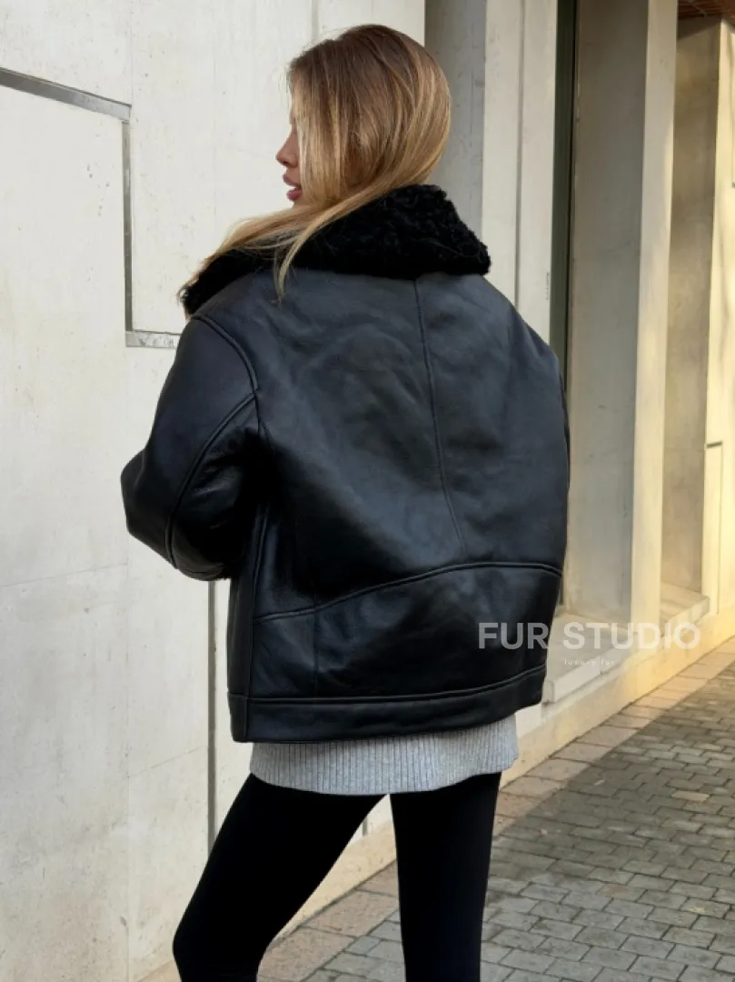 Дубленка авиатор зимняя