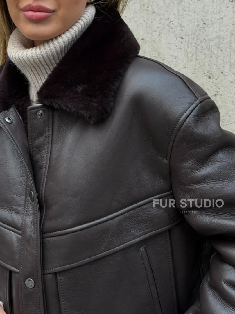 Куртка - дубленка женская - фото 1