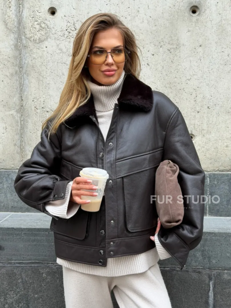 Куртка - дубленка женская