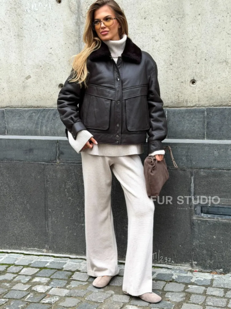 Куртка - дубленка женская - фото 5