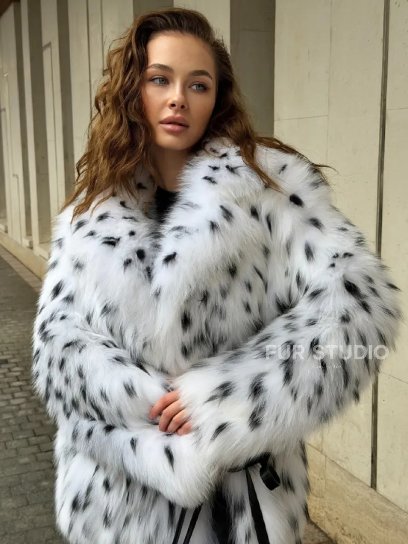 Шуба под рысь белая