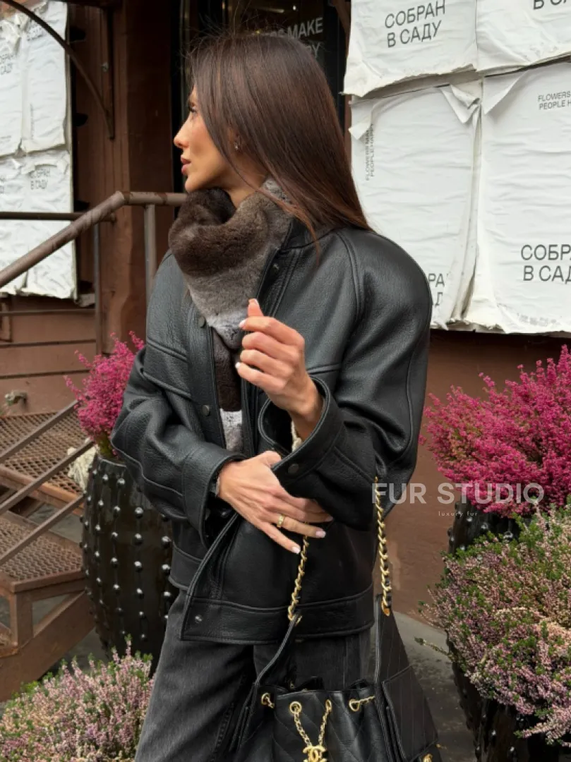 Манишка из кролика рекс под шиншиллу - фото 8