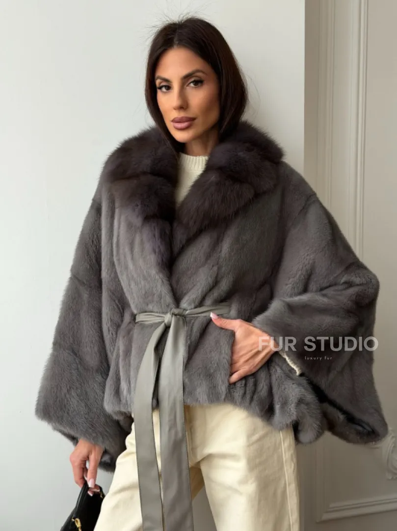 Короткий норковый полушубок - летучка