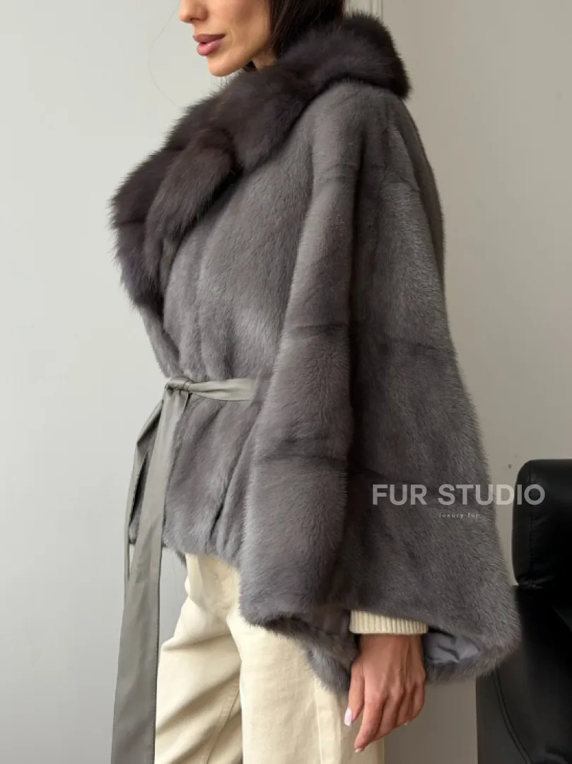 Короткий норковый полушубок - летучка