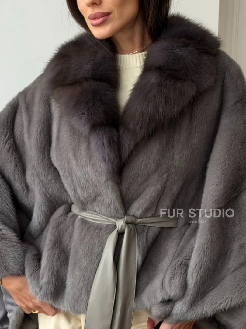 Короткий норковый полушубок - летучка