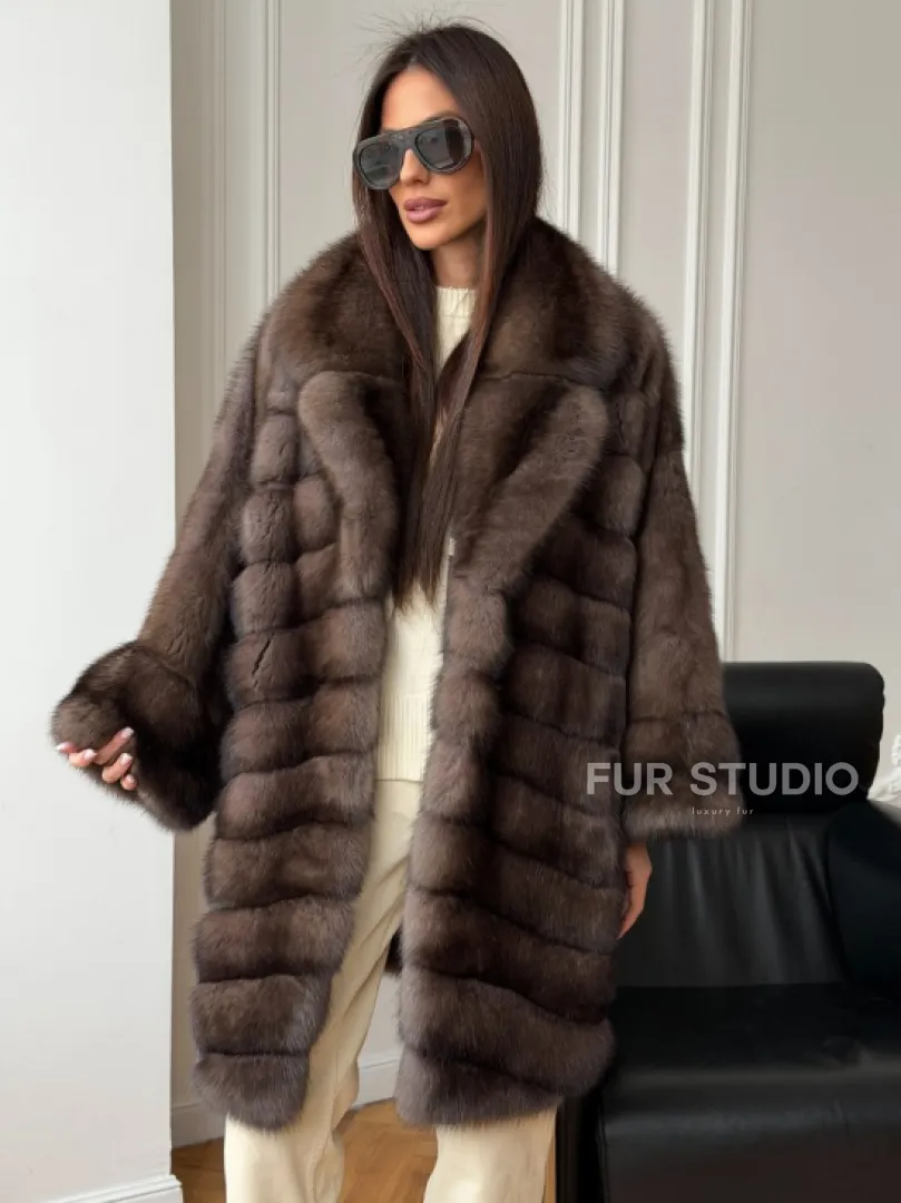 Шуба из баргузинского соболя - оверсайз - фото 8