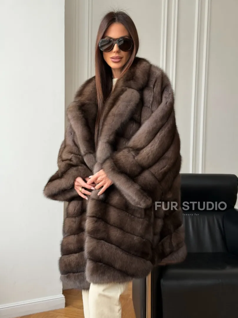 Шуба из баргузинского соболя - оверсайз