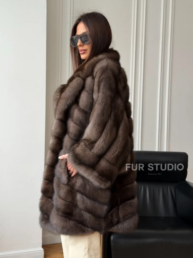 Шуба из баргузинского соболя - оверсайз - фото 11