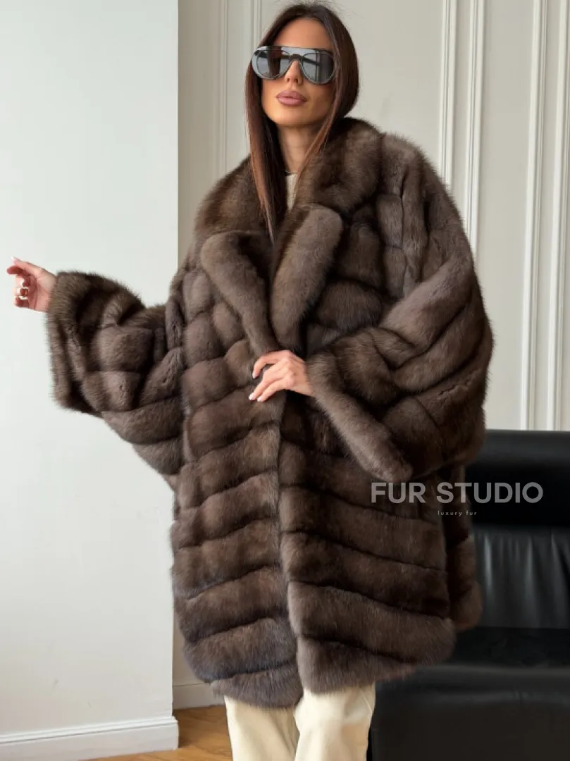 Шуба из баргузинского соболя - оверсайз