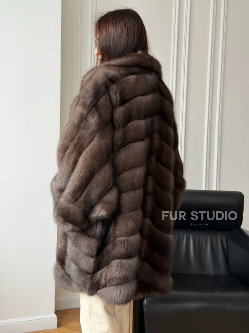 Шуба из баргузинского соболя - оверсайз - фото 9