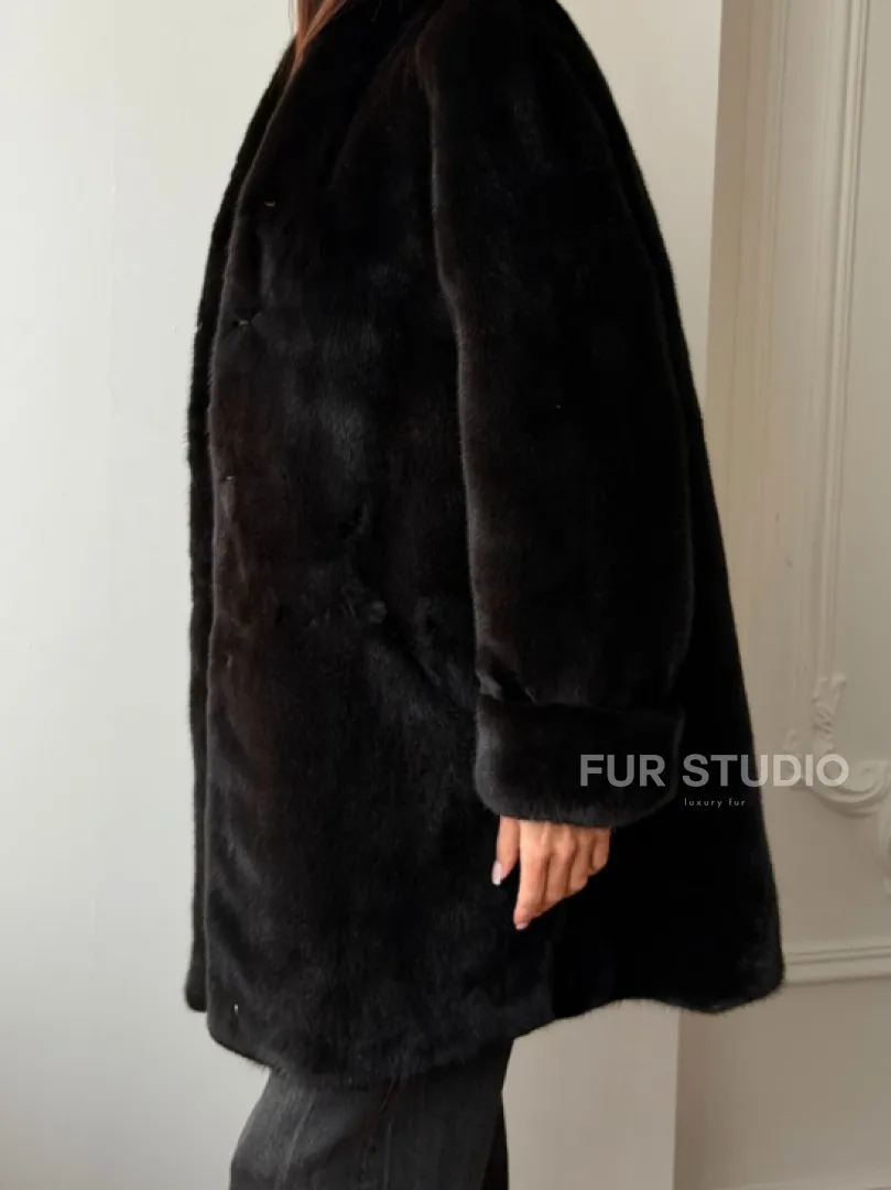 Жакет из аукционной норки Kopenhagen Fur - Dark brown - фото 2
