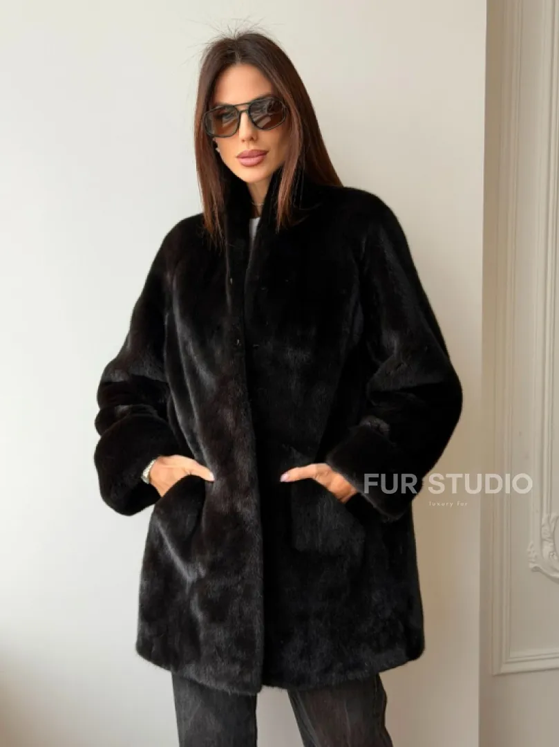 Жакет из аукционной норки Kopenhagen Fur - Dark brown - фото 0