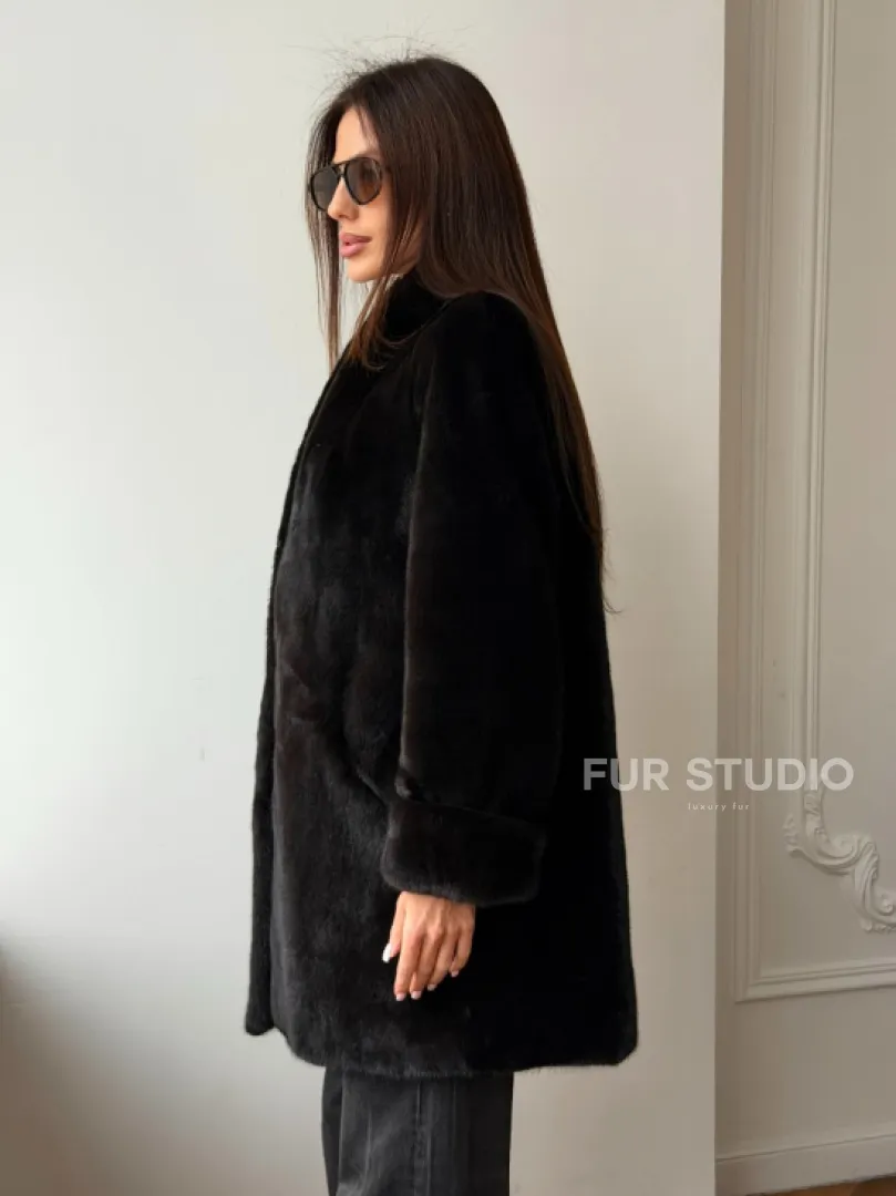 Жакет из аукционной норки Kopenhagen Fur - Dark brown